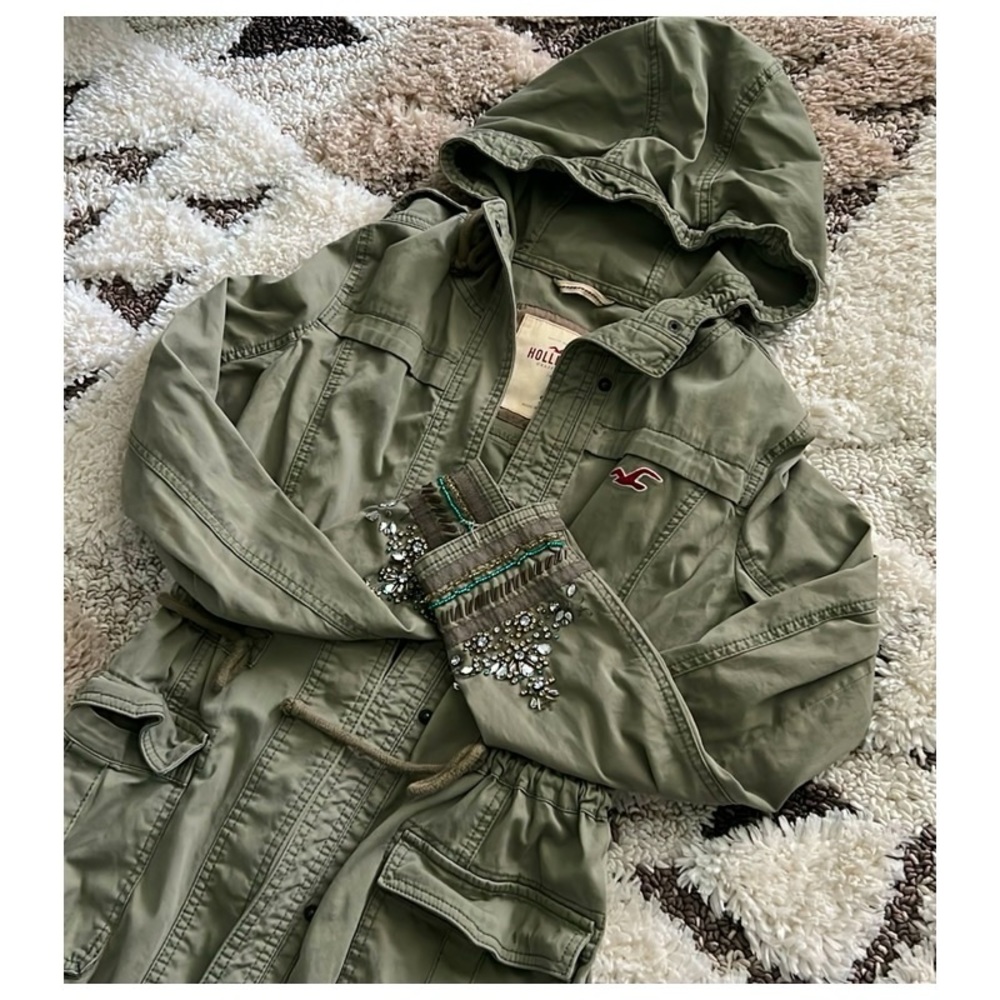 Hollister Embroidered/Embellished Utility Jacket